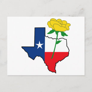 Cartão Postal Rosa Amarela do Texas