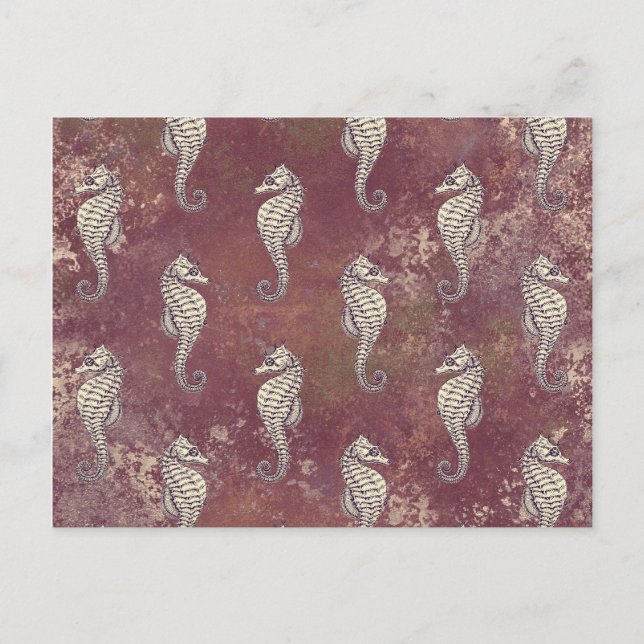 Cartão Postal Rosa com Cavalo Branco (Frente)