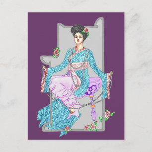 Cartão Postal Rosa da China & Pérolas