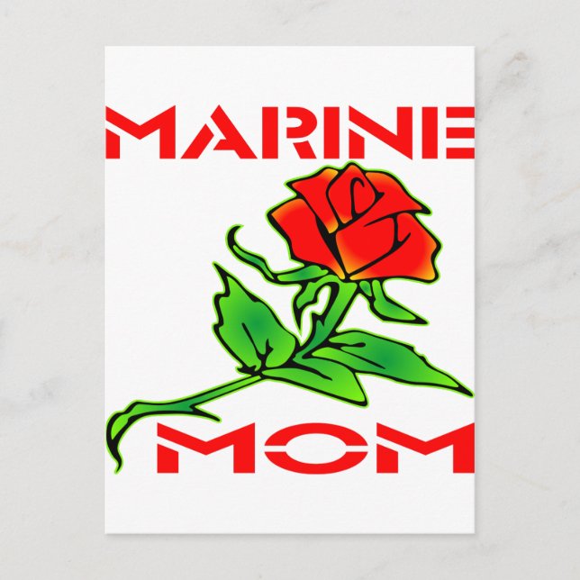 Cartão Postal ROSA da USMC Marine Mãe (Frente)