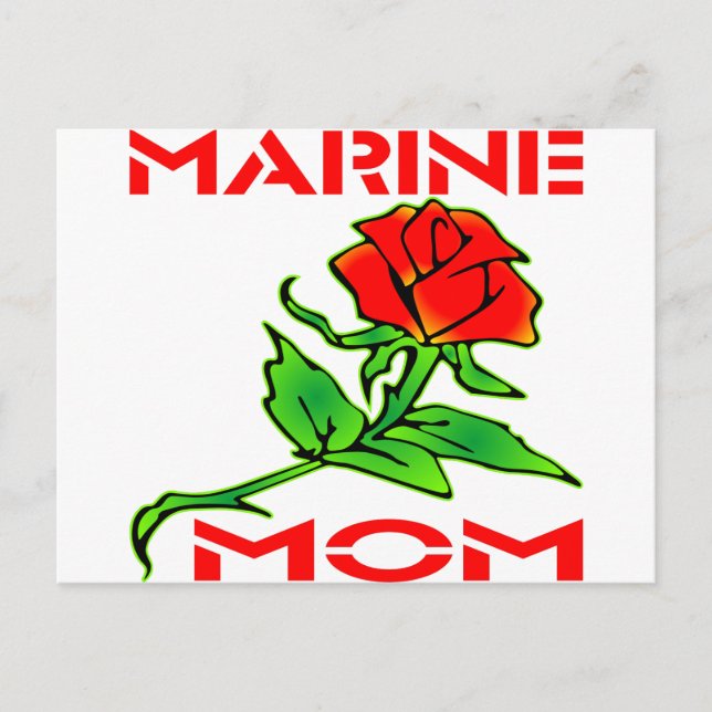 Cartão Postal ROSA da USMC Marine Mãe (Frente)