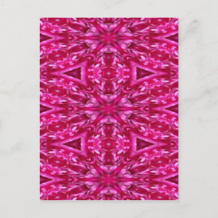 Cartão Postal Rosa de arte rosa-quente