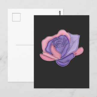 Cartão Postal Rosa de Blush e Bloom