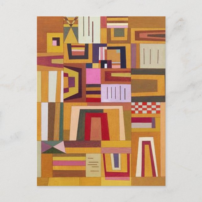 Cartão Postal Rosa de compensação Kandinsky (Frente)