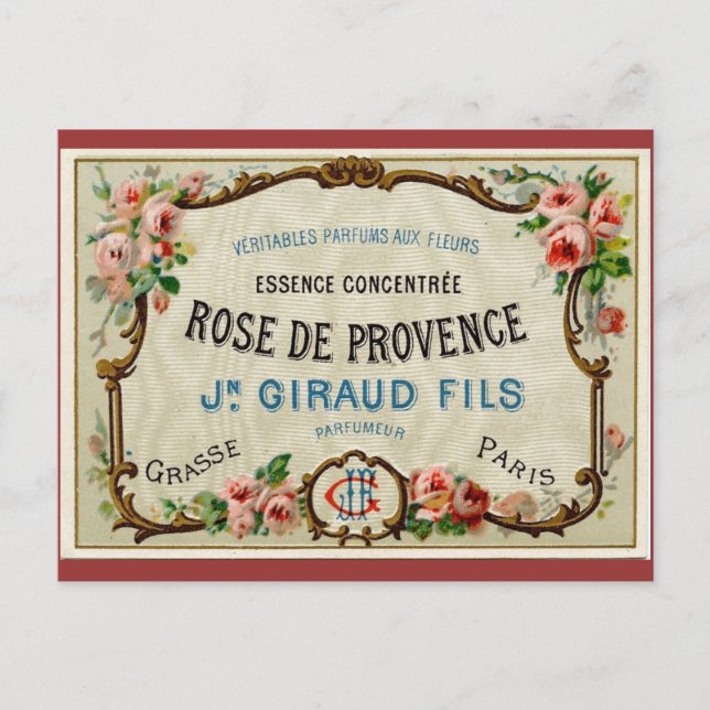 Cartão Postal Rosa de Provider a French Perfume (Frente)