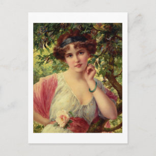 Cartão Postal Rosa de Verão - Émile Vernon