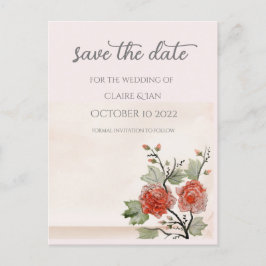 Cartão Postal Rosa de Vintage ( blush )