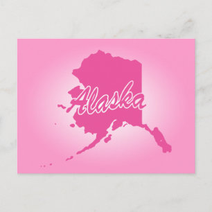 Cartão postal rosa do Alasca