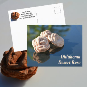 Cartão Postal Rosa do Deserto Areia Quartzo Rocha Oklahoma