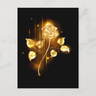 Cartão Postal Rosa dourada ( rosa de ouro )