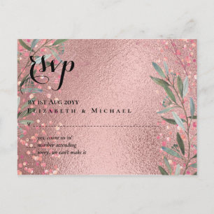 Cartão Postal Rosa Dourado Eucalyptus Deixa Pêlos Olhar Sedes