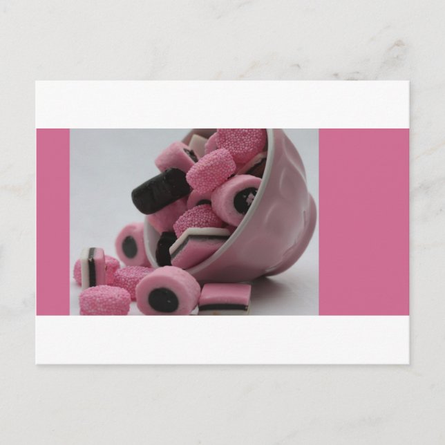 Cartão Postal rosa e doce (Frente)