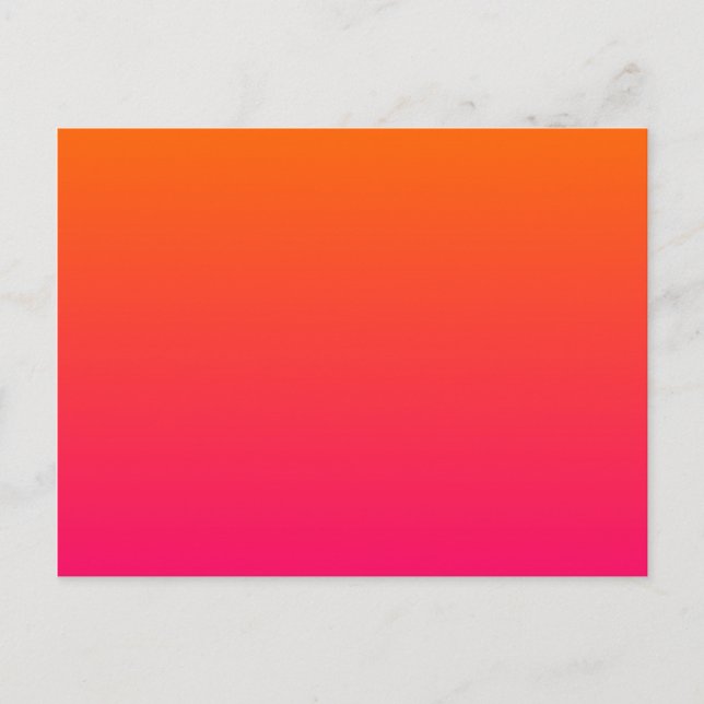 Cartão Postal Rosa e Laranja Ombre (Frente)