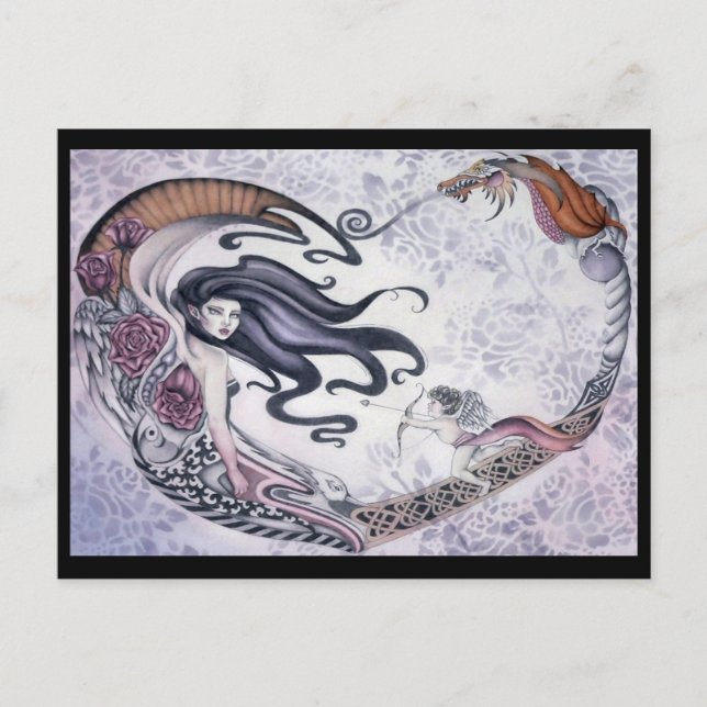 Cartão Postal Rosa Faery (Frente)