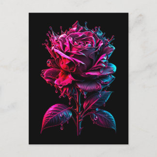Cartão Postal rosa fantasia