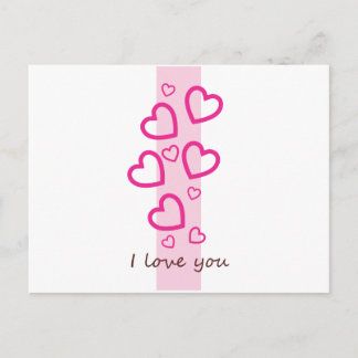 Cartão Postal Rosa I Te Amo