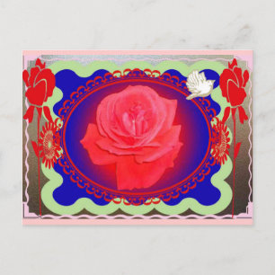 Cartão Postal Rosa mágico