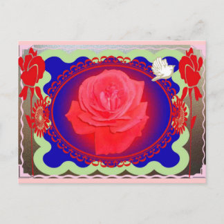Cartão Postal Rosa mágico