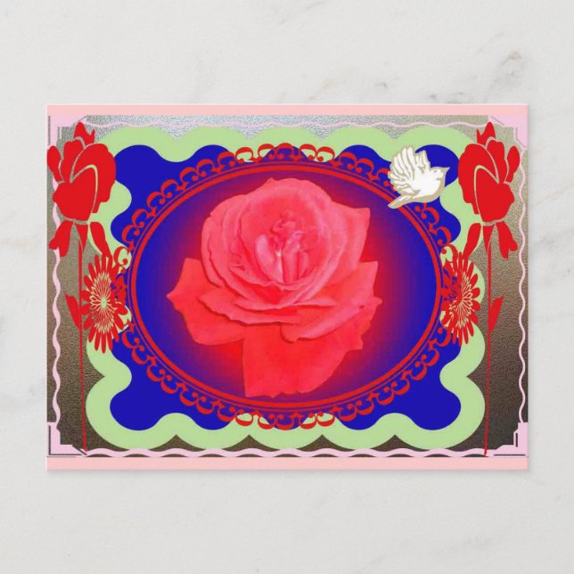 Cartão Postal Rosa mágico (Frente)