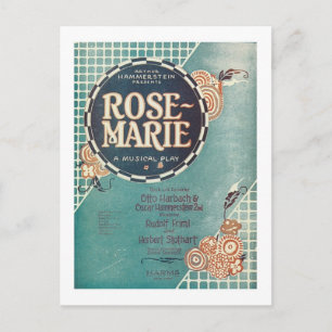 Cartão Postal Rosa Marie A Cobrir de Songbook de Reprodução Musi