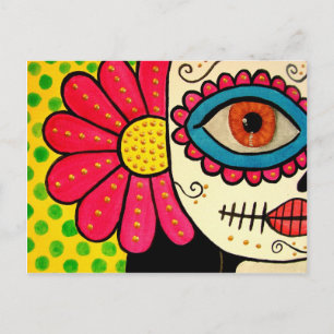 Cartão postal "Rosa Mexicano" - dia dos mortos