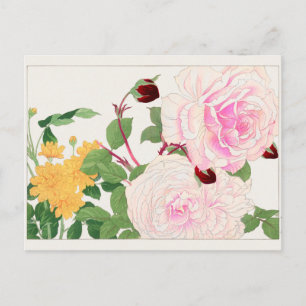Cartão Postal Rosa por Tanigami Konan