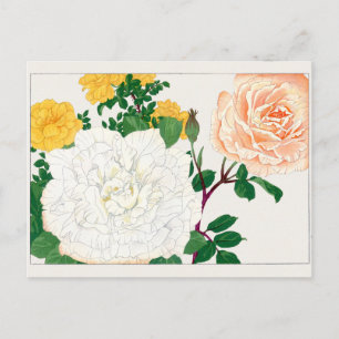 Cartão Postal Rosa por Tanigami Konan