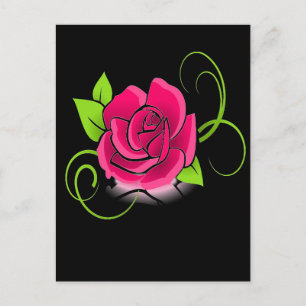 Cartão Postal Rosa Rosa Rosa Brilhante