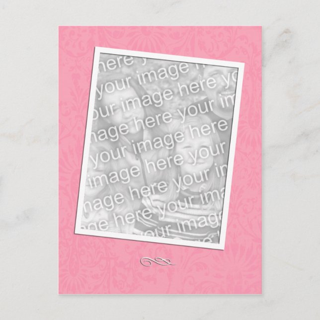 Cartão Postal Rosa Simples (Frente)