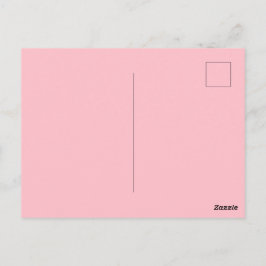 Cartão Postal Rosa Sólido Personalizado Design de