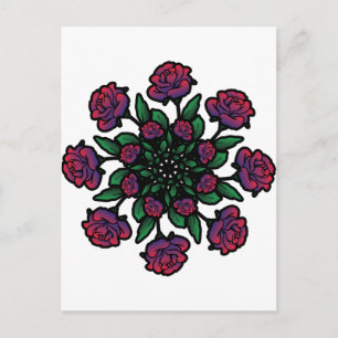 Cartão Postal Rosa Spiral
