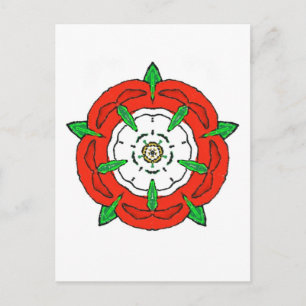 Cartão Postal Rosa Tudor da Inglaterra