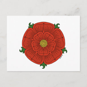 Cartão Postal rosa vermelha de Lancaster