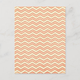 Cartão Postal Rosa Vintage. Padrão de Chevron Retro