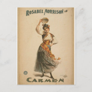 Cartão Postal Rosabel Morrison, no Teatro Retro Carmen