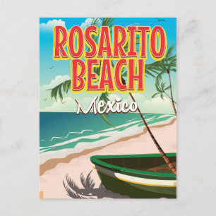Cartão Postal Rosarito Beach poster de viagens mexicano