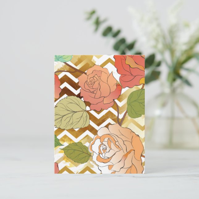 Cartão Postal Rosas 28 (Em pé/Frente)