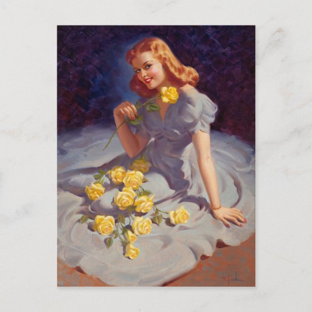 Cartão Postal Rosas Amarelas (Frente)