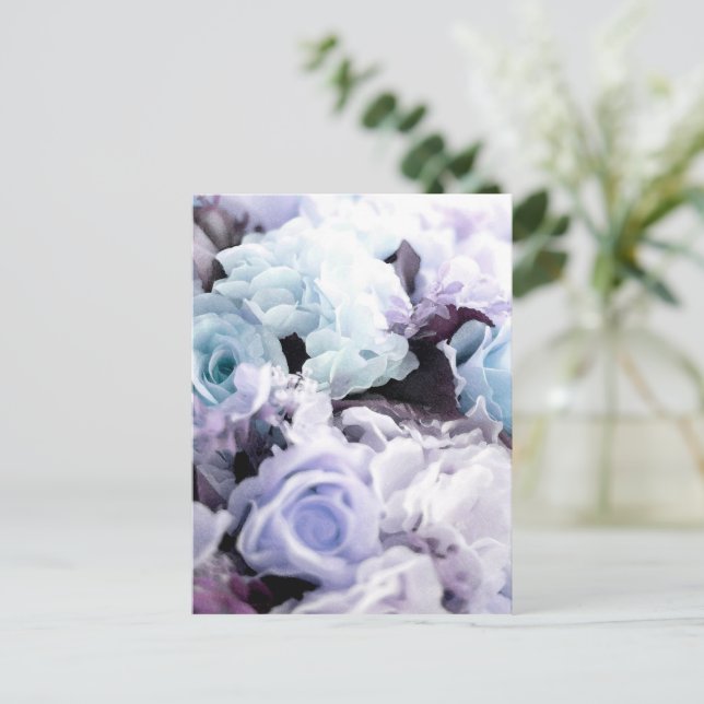 Cartão Postal Rosas Aquarela 26 (Em pé/Frente)