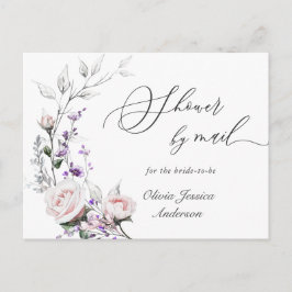 Cartão Postal Rosas Blush Elegantes Chá de panela por Email