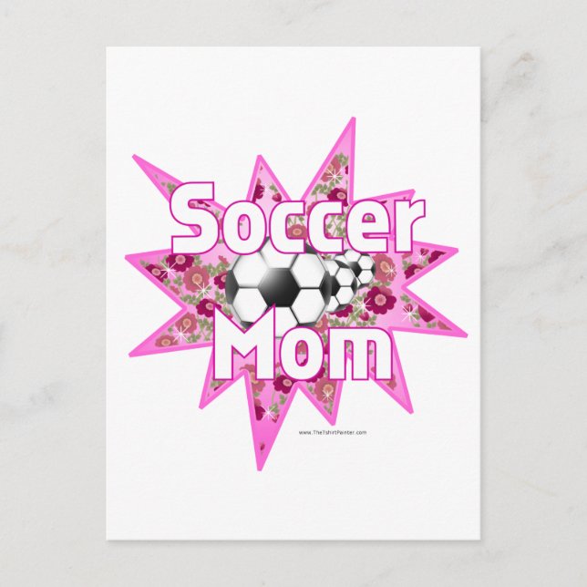 Cartão Postal Rosas da mãe de futebol (Frente)