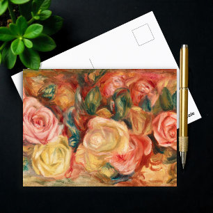 Cartão Postal Rosas de Auguste Renoir