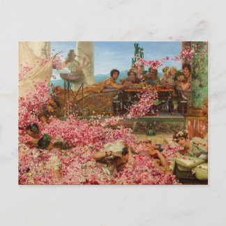Cartão Postal Rosas de Heliogabalus por Lawrence Alma-Tadema