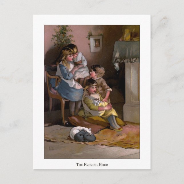 Cartão Postal Rosas de Natal: A Hora da Noite (Frente)