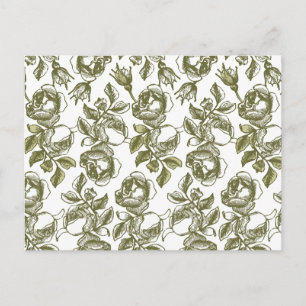 Cartão Postal Rosas Dourados brancos Personalizados Obrigado Car