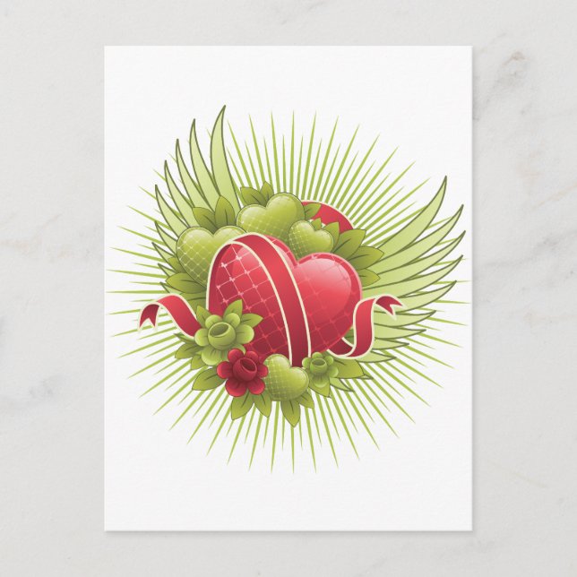 Cartão Postal Rosas e Asas (Frente)