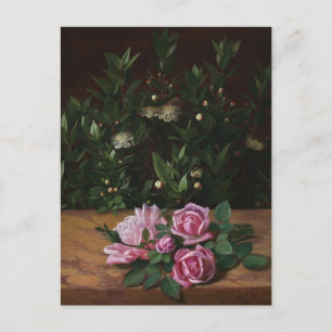 Cartão Postal Rosas e Myrtles por Otto Didrik Otte
