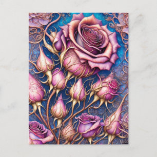 Cartão Postal Rosas Elegantes