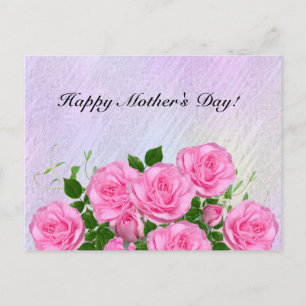 Cartão Postal Rosas Elegantes, Coloridos, Abstrato