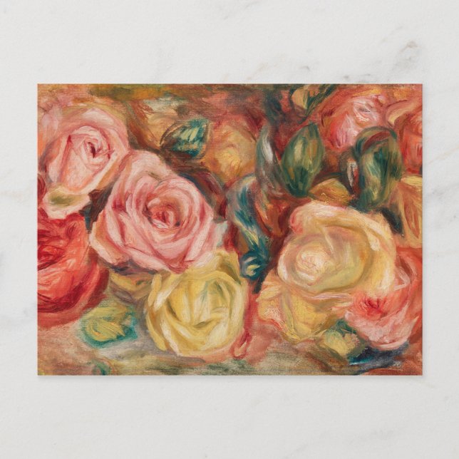 Cartão Postal Rosas - Pierre Auguste Renoir (Frente)